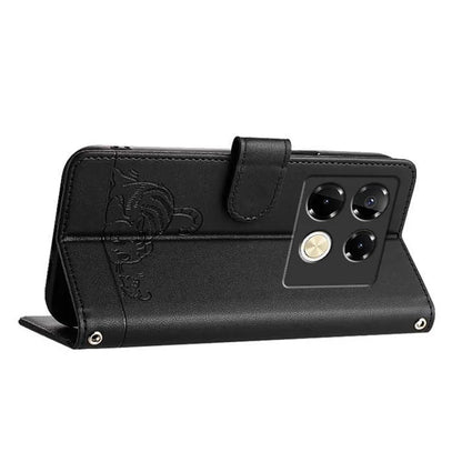 YB Imprinting Series-9 for Infinix Note 40 Pro 4G Case PU Leather RFID Blocking Flip Phone Cover