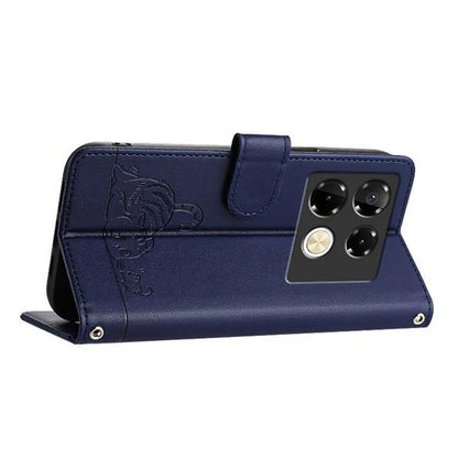 YB Imprinting Series-9 for Infinix Note 40 Pro 4G Case PU Leather RFID Blocking Flip Phone Cover