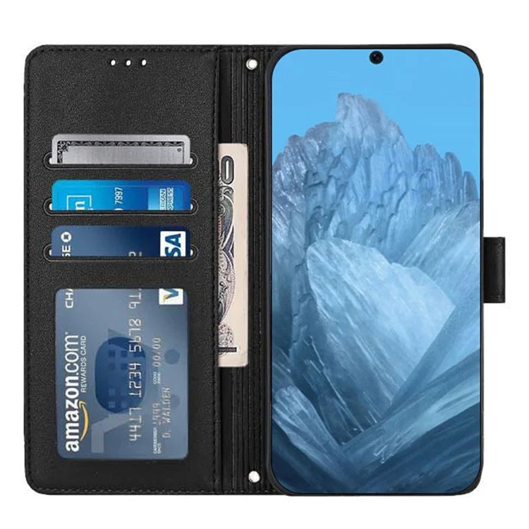 YB Imprinting Series-9 for Google Pixel 9 / 9 Pro Case PU Leather Cat Mouse Folio Phone Cover