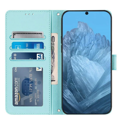 YB Imprinting Series-9 for Google Pixel 9 / 9 Pro Case PU Leather Cat Mouse Folio Phone Cover