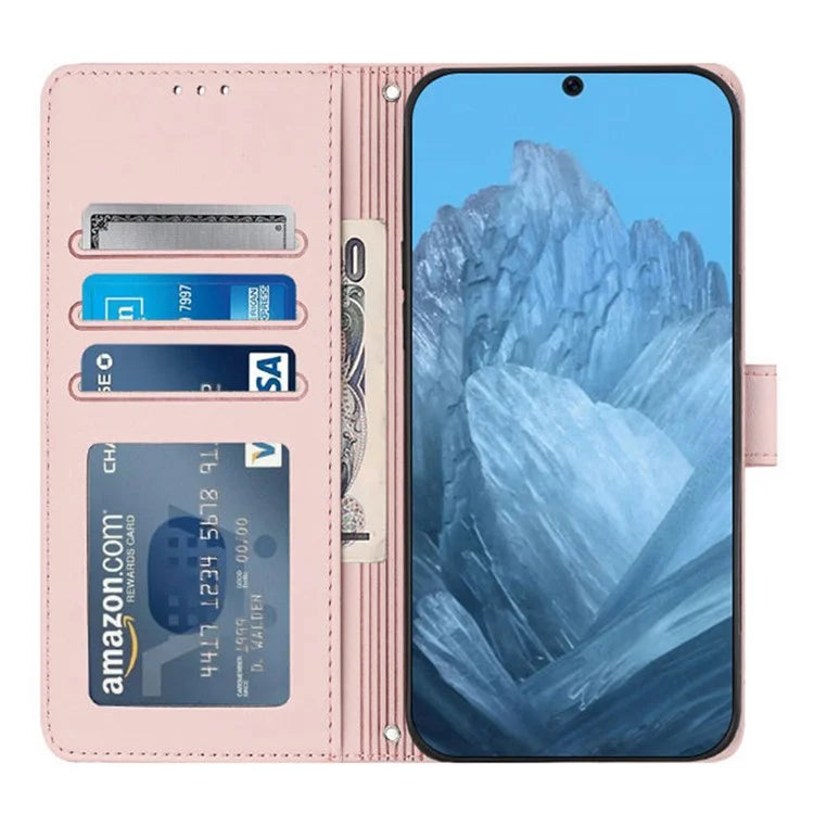 YB Imprinting Series-9 for Google Pixel 9 / 9 Pro Case PU Leather Cat Mouse Folio Phone Cover