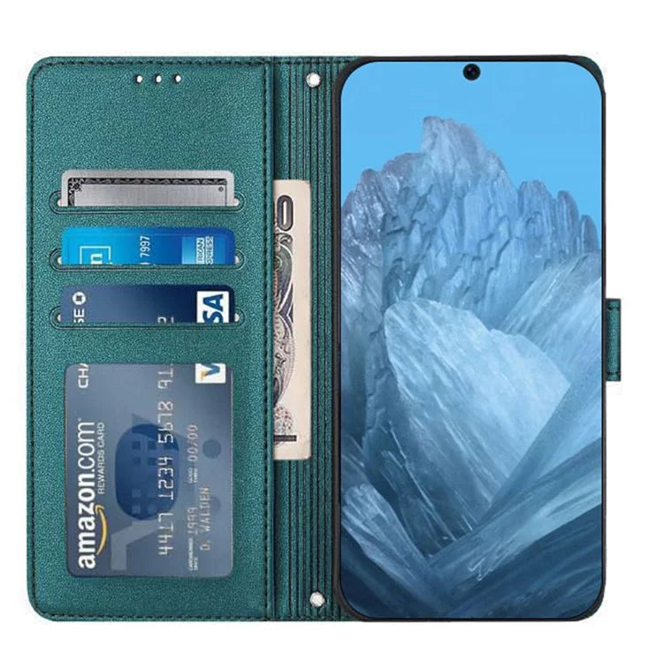 YB Imprinting Series-9 for Google Pixel 9 / 9 Pro Case PU Leather Cat Mouse Folio Phone Cover