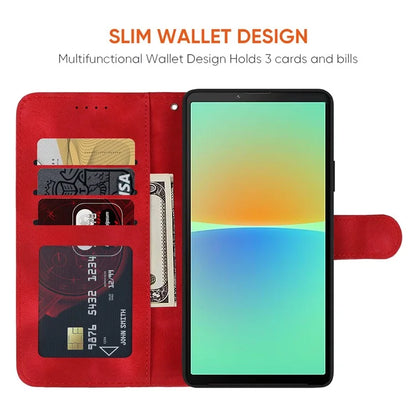For Sony Xperia 10 IV 5G Case Leather Line Pattern Flip Phone Cover