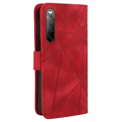 For Sony Xperia 10 IV 5G Case Leather Line Pattern Flip Phone Cover