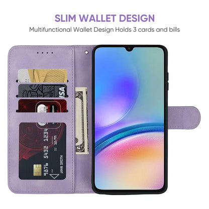 For Samsung Galaxy A05s 4G Case PU Leather Wallet Stand Lines Design Phone Cover