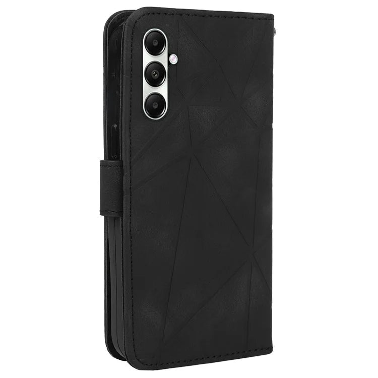 For Samsung Galaxy A05s 4G Case PU Leather Wallet Stand Lines Design Phone Cover