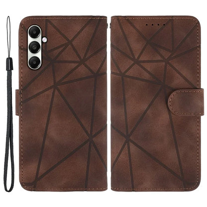 For Samsung Galaxy A05s 4G Case PU Leather Wallet Stand Lines Design Phone Cover