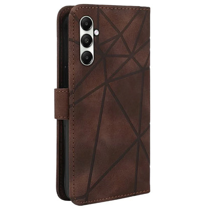 For Samsung Galaxy A05s 4G Case PU Leather Wallet Stand Lines Design Phone Cover