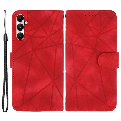 For Samsung Galaxy A05s 4G Case PU Leather Wallet Stand Lines Design Phone Cover