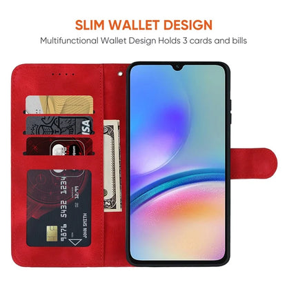 For Samsung Galaxy A05s 4G Case PU Leather Wallet Stand Lines Design Phone Cover