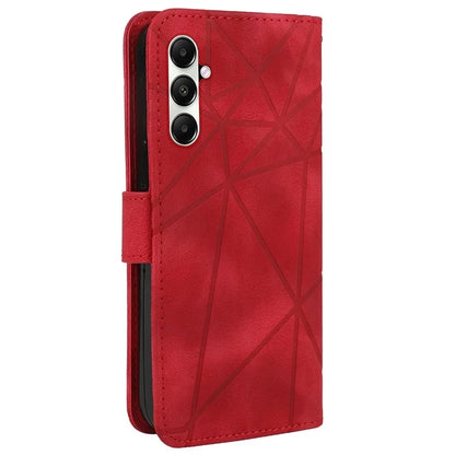 For Samsung Galaxy A05s 4G Case PU Leather Wallet Stand Lines Design Phone Cover