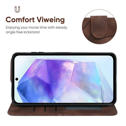 For Samsung Galaxy A55 5G Case Shockproof Wallet Card Holder Leather Phone Cover