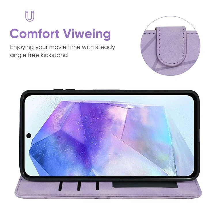 For Samsung Galaxy A55 5G Case Shockproof Wallet Card Holder Leather Phone Cover