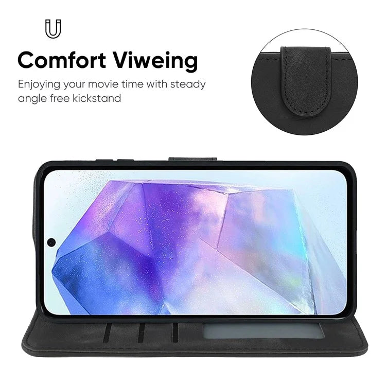 For Samsung Galaxy A55 5G Case Shockproof Wallet Card Holder Leather Phone Cover