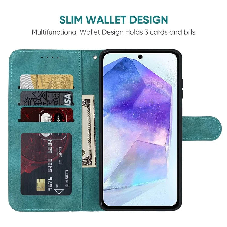 For Samsung Galaxy A55 5G Case Shockproof Wallet Card Holder Leather Phone Cover