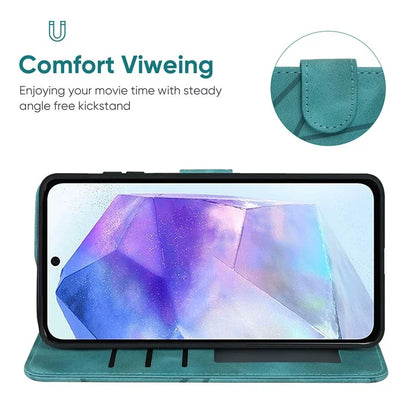 For Samsung Galaxy A55 5G Case Shockproof Wallet Card Holder Leather Phone Cover