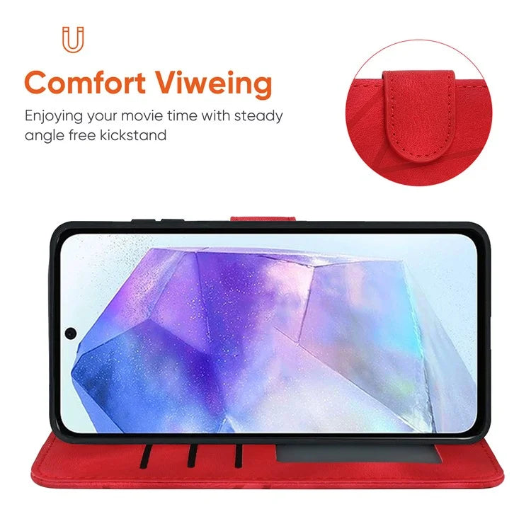 For Samsung Galaxy A55 5G Case Shockproof Wallet Card Holder Leather Phone Cover