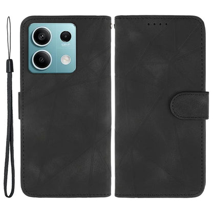 For Xiaomi Redmi Note 13 5G Case Leather Phone Cover Imprinted Line Pattern TPU Inner