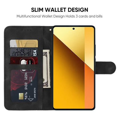 For Xiaomi Redmi Note 13 5G Case Leather Phone Cover Imprinted Line Pattern TPU Inner