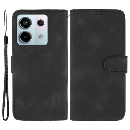 For Xiaomi Redmi Note 13 Pro 5G / Poco X6 5G Case Leather Phone Wallet Cover Lines Imprint