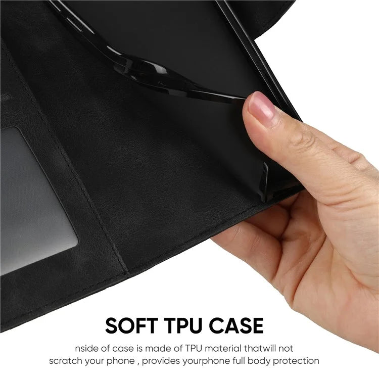 For Xiaomi Redmi Note 13 Pro 5G / Poco X6 5G Case Leather Phone Wallet Cover Lines Imprint