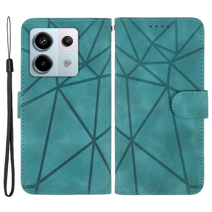 For Xiaomi Redmi Note 13 Pro 5G / Poco X6 5G Case Leather Phone Wallet Cover Lines Imprint