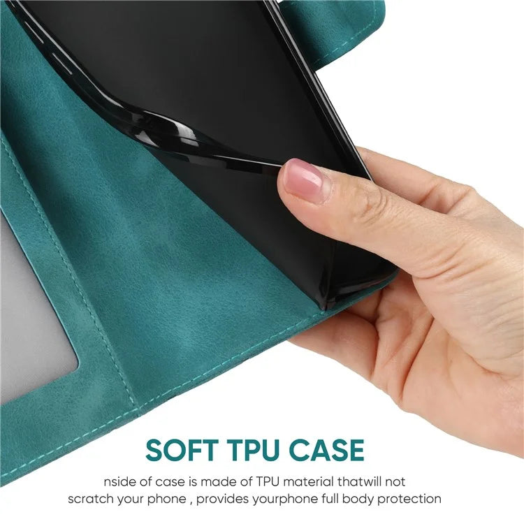 For Xiaomi Redmi Note 13 Pro 5G / Poco X6 5G Case Leather Phone Wallet Cover Lines Imprint