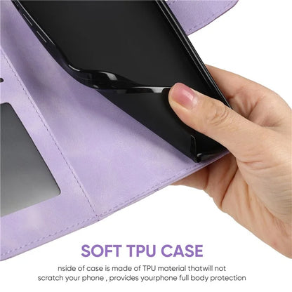 For Xiaomi Redmi Note 13 Pro 5G / Poco X6 5G Case Leather Phone Wallet Cover Lines Imprint