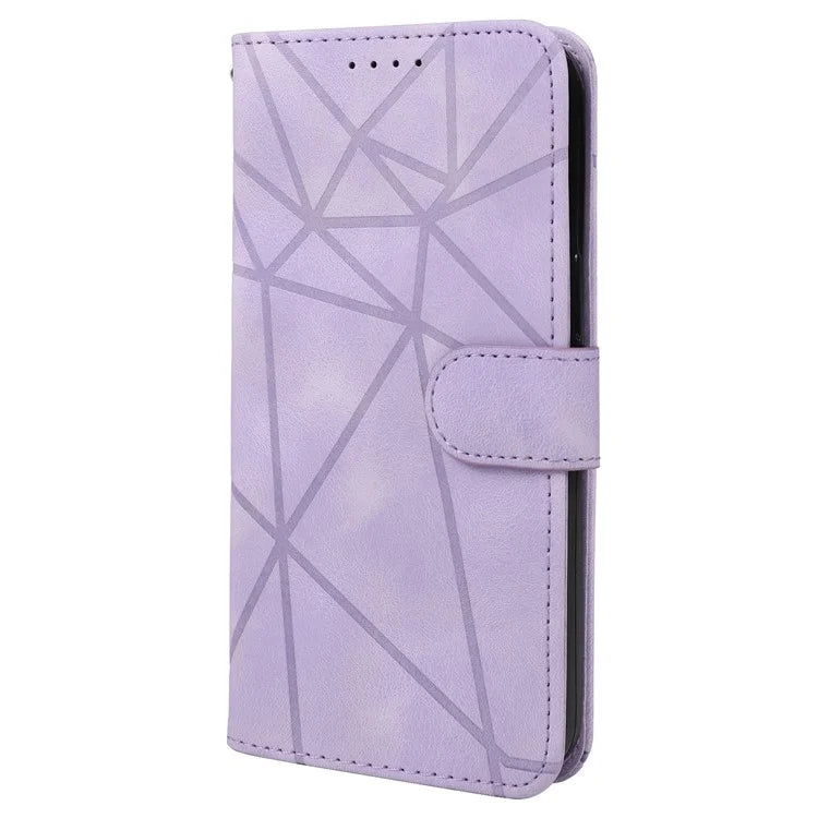 For Xiaomi Redmi Note 13 Pro 5G / Poco X6 5G Case Leather Phone Wallet Cover Lines Imprint