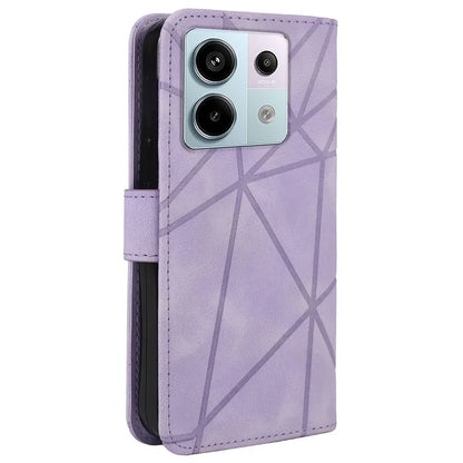 For Xiaomi Redmi Note 13 Pro 5G / Poco X6 5G Case Leather Phone Wallet Cover Lines Imprint