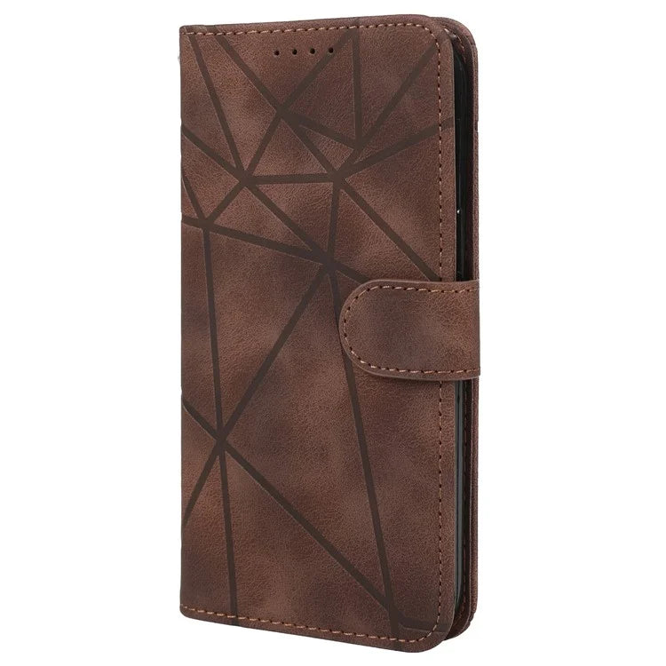 For Xiaomi Redmi Note 13 Pro 5G / Poco X6 5G Case Leather Phone Wallet Cover Lines Imprint