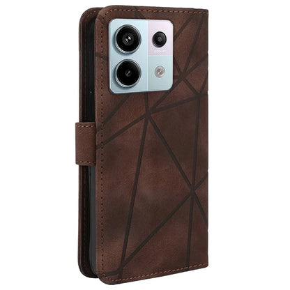 For Xiaomi Redmi Note 13 Pro 5G / Poco X6 5G Case Leather Phone Wallet Cover Lines Imprint