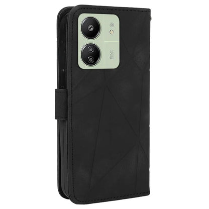 For Xiaomi Redmi 13C 4G / 13C 5G / Poco C65 4G Case Leather Line Pattern Flip Phone Cover
