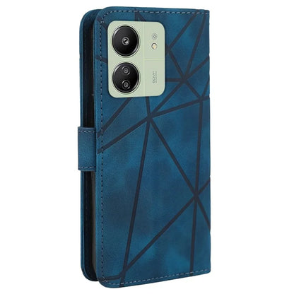 For Xiaomi Redmi 13C 4G / 13C 5G / Poco C65 4G Case Leather Line Pattern Flip Phone Cover