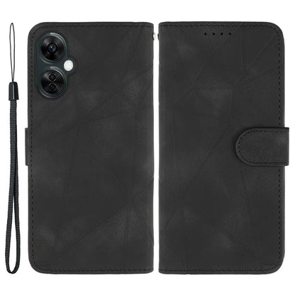 For Oppo K11x 5G / OnePlus Nord CE 3 Lite 5G / Nord N30 5G Case Skin-Touch Lines Imprint Leather Phone Cover