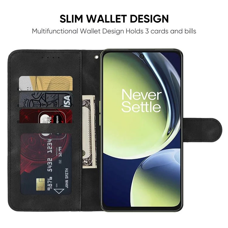 For Oppo K11x 5G / OnePlus Nord CE 3 Lite 5G / Nord N30 5G Case Skin-Touch Lines Imprint Leather Phone Cover