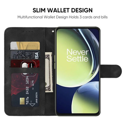 For Oppo K11x 5G / OnePlus Nord CE 3 Lite 5G / Nord N30 5G Case Skin-Touch Lines Imprint Leather Phone Cover