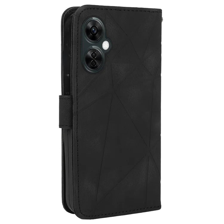 For Oppo K11x 5G / OnePlus Nord CE 3 Lite 5G / Nord N30 5G Case Skin-Touch Lines Imprint Leather Phone Cover