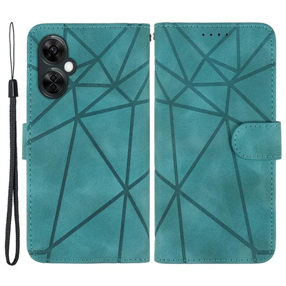 For Oppo K11x 5G / OnePlus Nord CE 3 Lite 5G / Nord N30 5G Case Skin-Touch Lines Imprint Leather Phone Cover