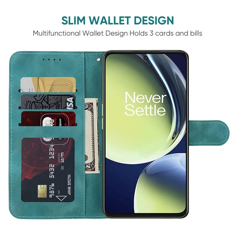 For Oppo K11x 5G / OnePlus Nord CE 3 Lite 5G / Nord N30 5G Case Skin-Touch Lines Imprint Leather Phone Cover