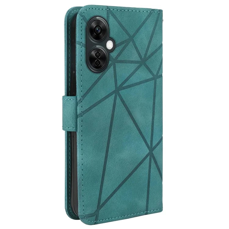 For Oppo K11x 5G / OnePlus Nord CE 3 Lite 5G / Nord N30 5G Case Skin-Touch Lines Imprint Leather Phone Cover