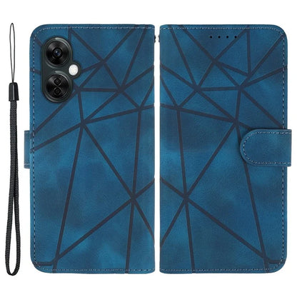 For Oppo K11x 5G / OnePlus Nord CE 3 Lite 5G / Nord N30 5G Case Skin-Touch Lines Imprint Leather Phone Cover