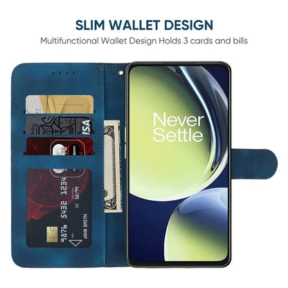 For Oppo K11x 5G / OnePlus Nord CE 3 Lite 5G / Nord N30 5G Case Skin-Touch Lines Imprint Leather Phone Cover