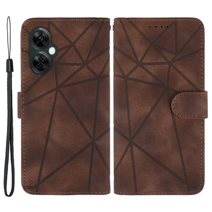 For Oppo K11x 5G / OnePlus Nord CE 3 Lite 5G / Nord N30 5G Case Skin-Touch Lines Imprint Leather Phone Cover