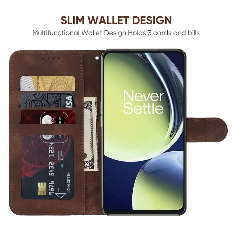 For Oppo K11x 5G / OnePlus Nord CE 3 Lite 5G / Nord N30 5G Case Skin-Touch Lines Imprint Leather Phone Cover
