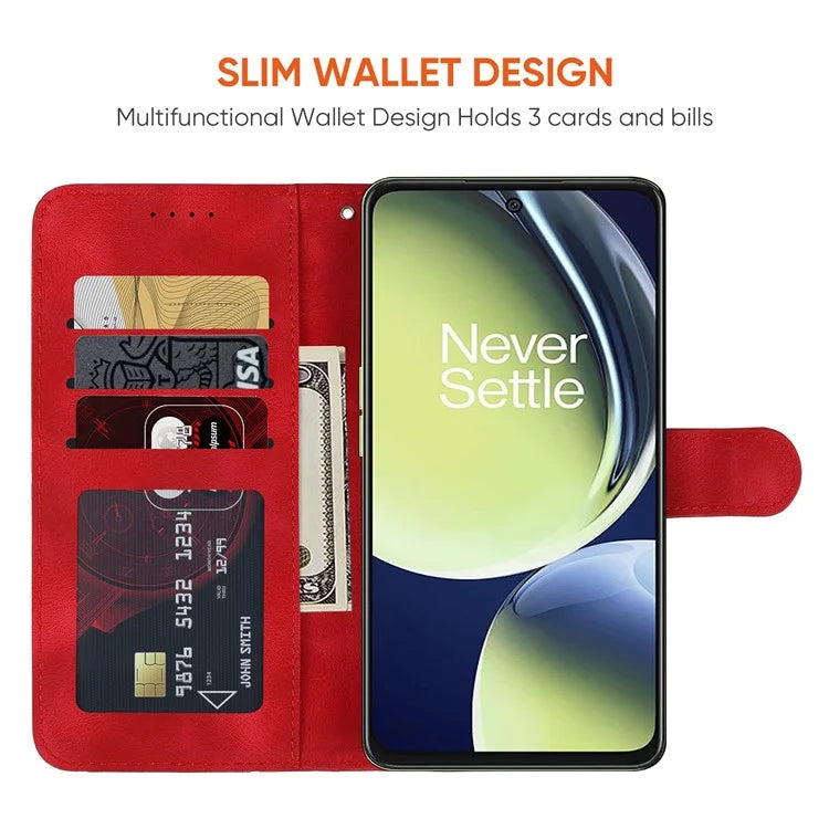 For Oppo K11x 5G / OnePlus Nord CE 3 Lite 5G / Nord N30 5G Case Skin-Touch Lines Imprint Leather Phone Cover