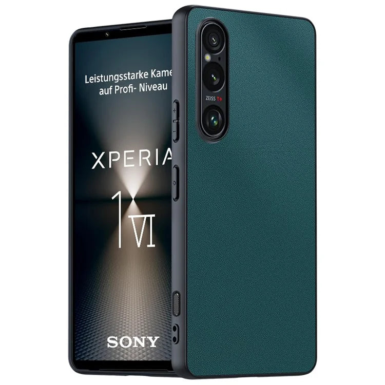 For Sony Xperia 1 VI Case PU Leather + Hard PC Shell Texture Ultra Thin Phone Cover