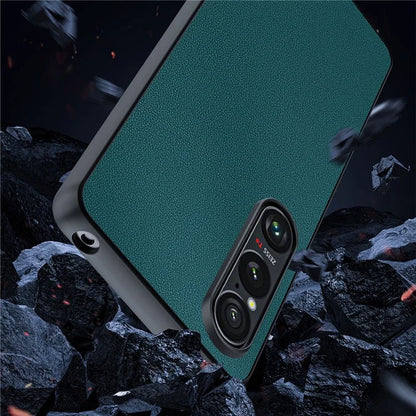 For Sony Xperia 1 VI Case PU Leather + Hard PC Shell Texture Ultra Thin Phone Cover