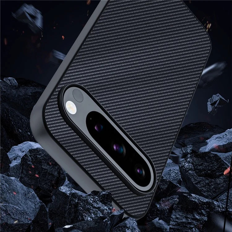 For Google Pixel 9 Pro / Pixel 9 Case Carbon Fiber Texture Thin PU Leather Back Cover