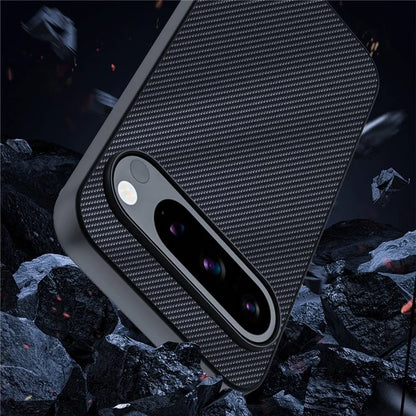 For Google Pixel 9 Pro / Pixel 9 Case Carbon Fiber Texture Thin PU Leather Back Cover